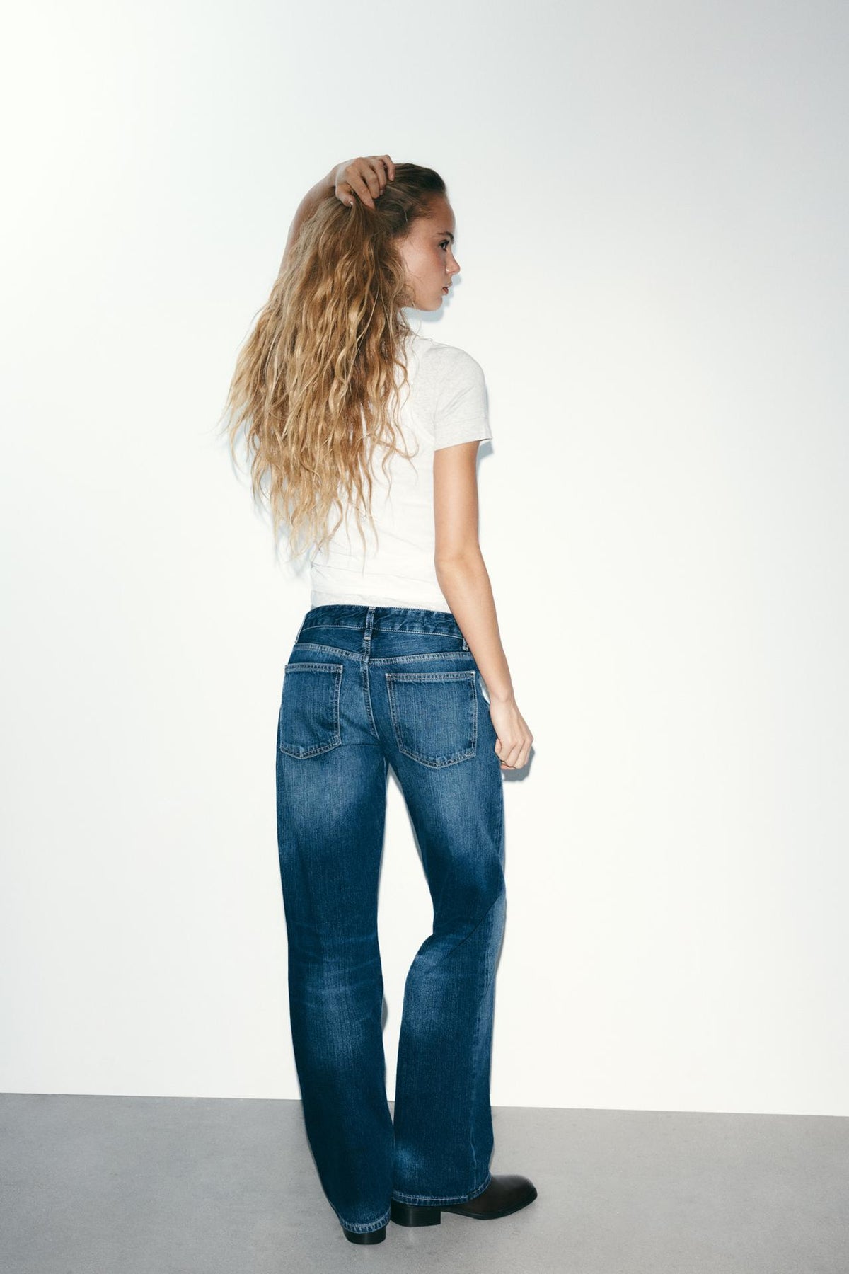 Jean wide taille basse