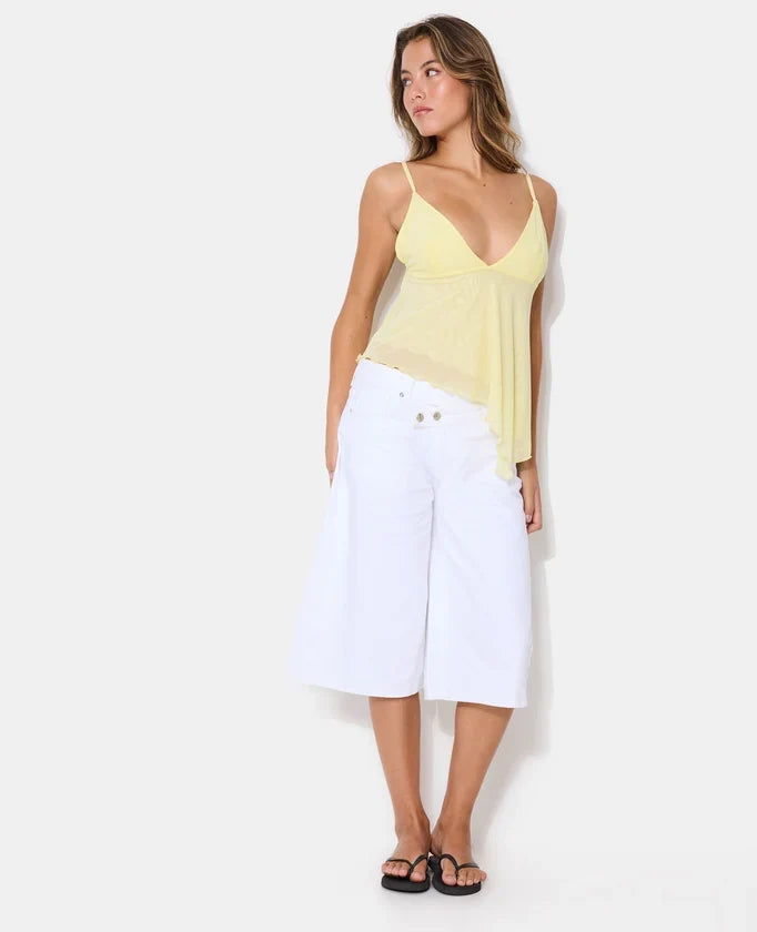 Top asymétrique Jaune