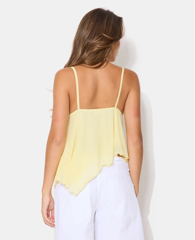 Top asymétrique Jaune