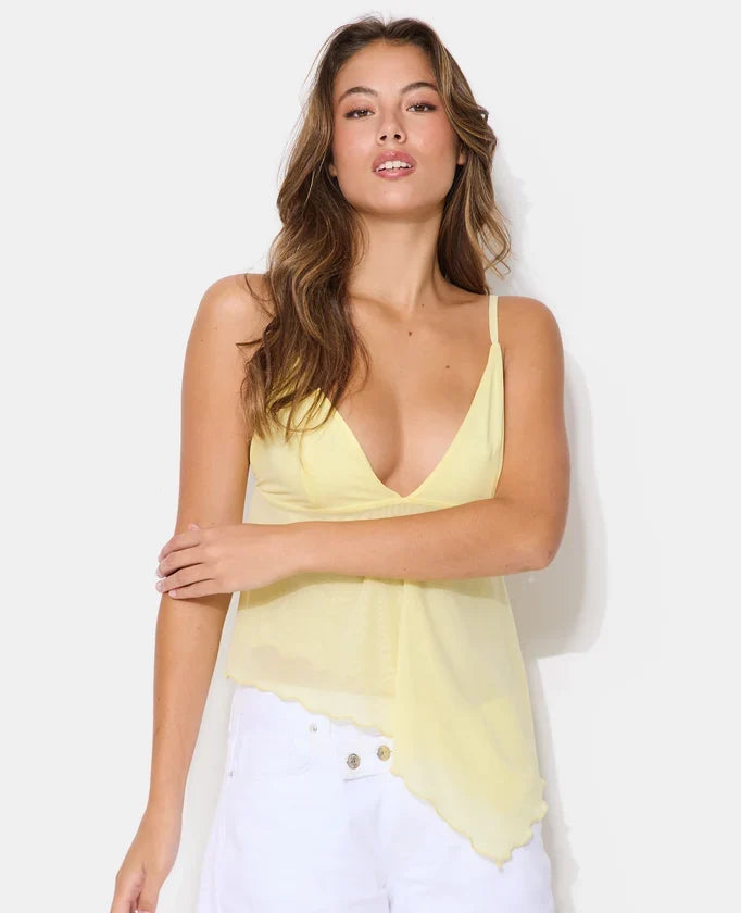 Top asymétrique marron