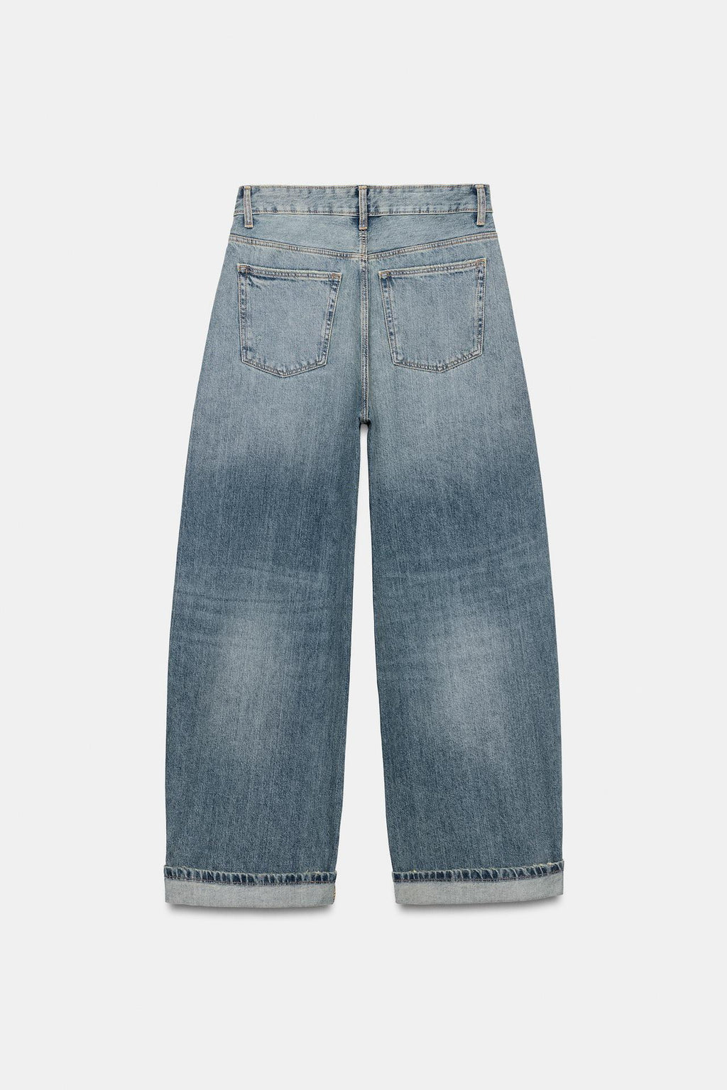 Jean baggy taille mi-haute