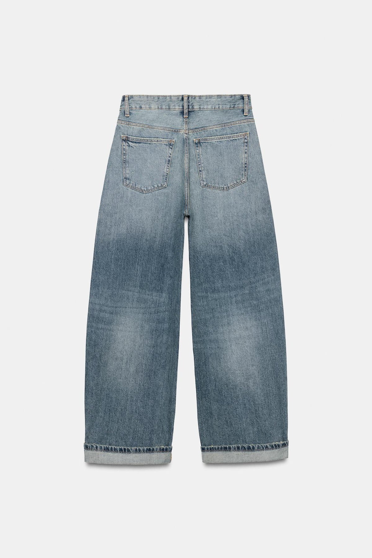 Jean baggy taille mi-haute